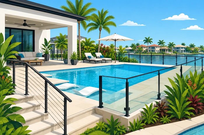 Stylish Pool Railing Ideas for South Florida Homes
