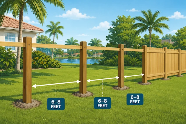 Fence Post Spacing South Florida: How Far Apart Should Posts Be?